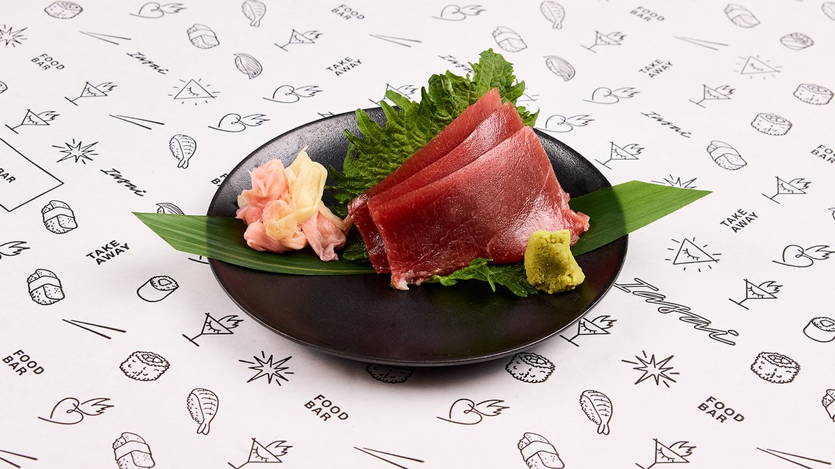 Modroplutvý tuniak akami sashimi