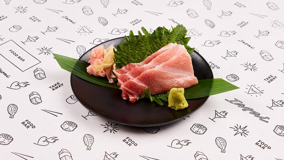 Modroplutvý tuniak otoro sashimi